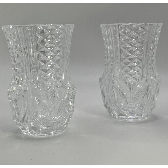 Crystal Violet Vases Mini Flower Vases 24% Lead Crystal Cristal D'Arques - Picture 2 of 7